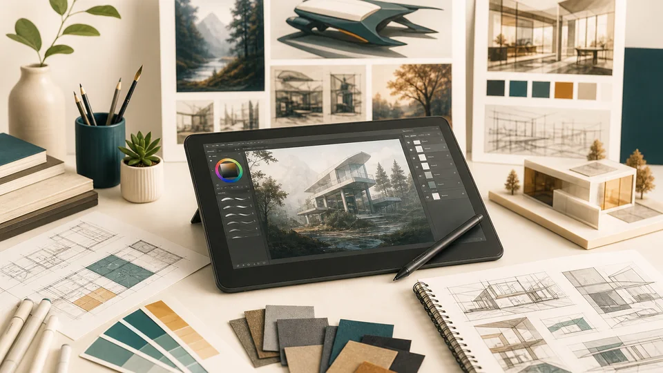 Creative concept art and studio production visuals