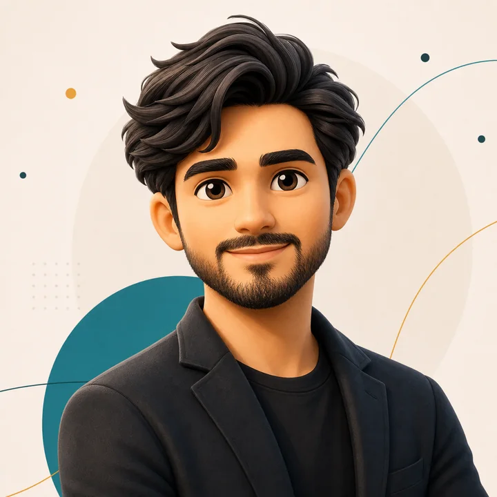 Semi-realistic creative leader avatar for Arun Das
